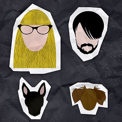 illustrations of emily adam and dogs